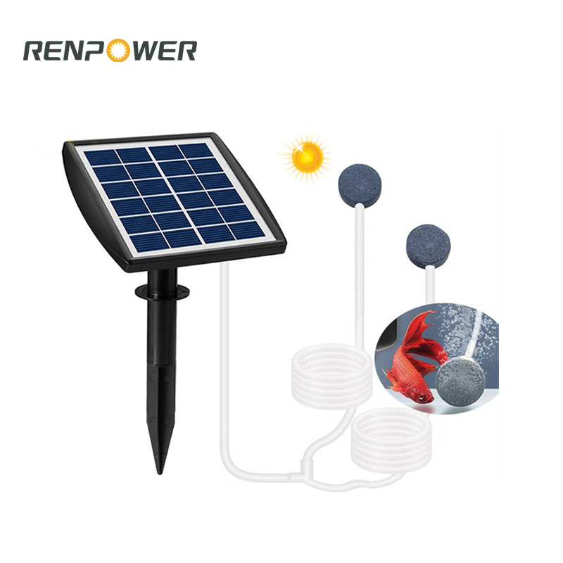 Nowa solarna pompa tlenu 2W Typ przechowywania na świeżym powietrzu Fish Fish Pond Mała domowa maszyna tlenowa